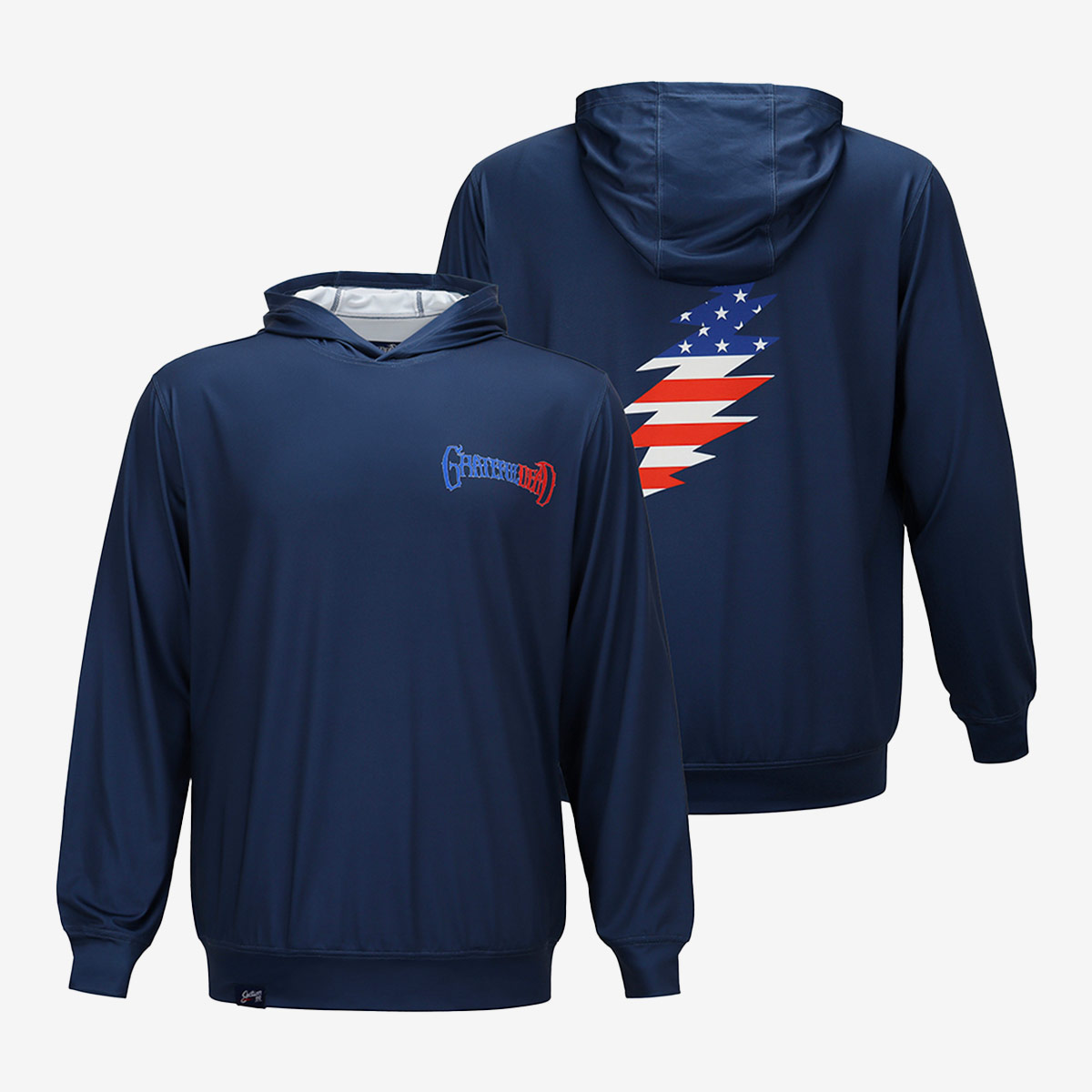 Grateful Dead US Blues Bolt UPF50 Hoodie in Navy image number 10