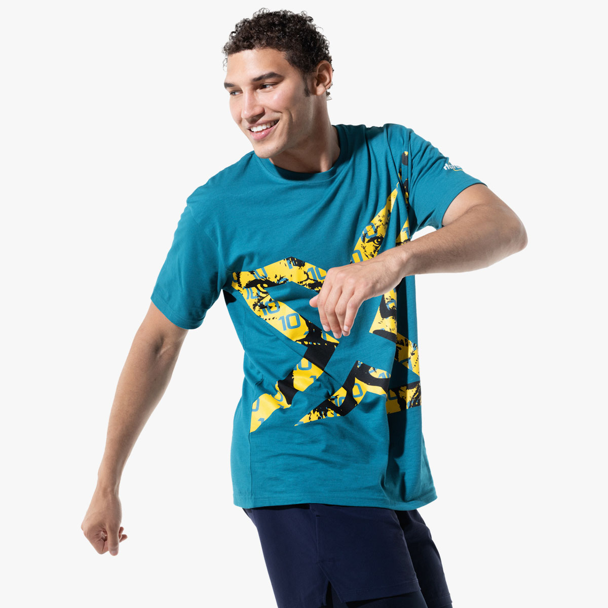 Messi x Hard Rock Adult Fit Crew Tee in Teal image number 1