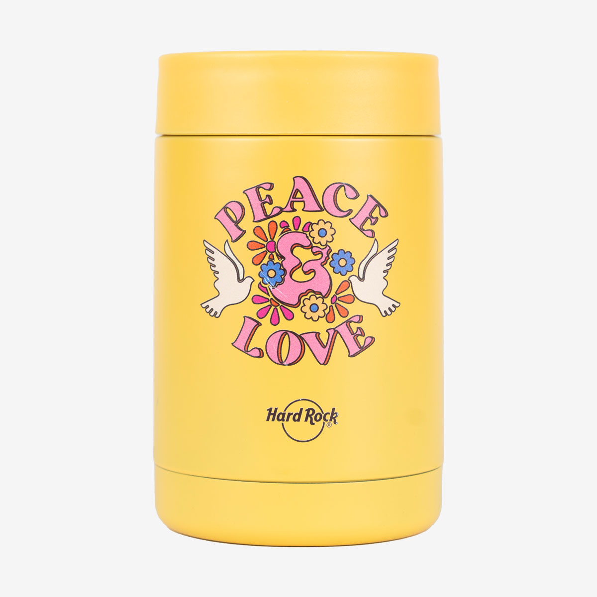 Festival Peace and Love Koozie in Yellow image number 1