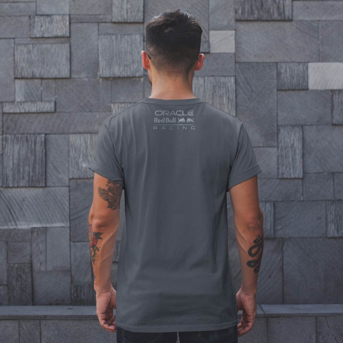 Oracle Red Bull Racing F1 Performance Tee in Charcoal Grey image number 2