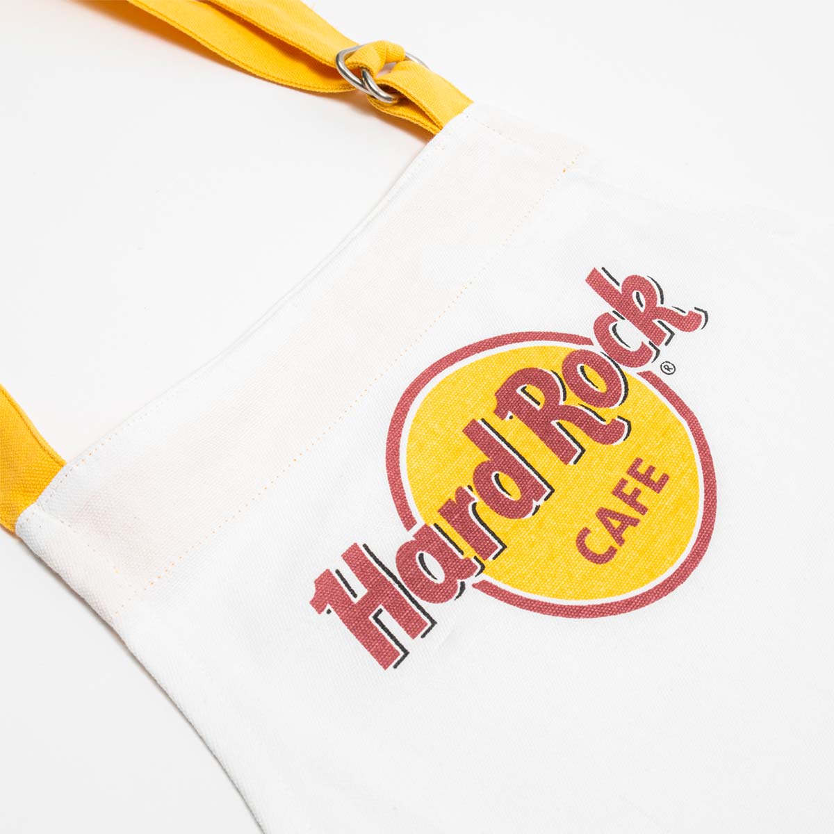 Hard Rock Cafe Logo Apron in White with Crimson Trim image number 2